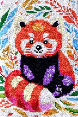 JACAROU - TAPIS PANDA ROUX (RED PANDA) - POINTS NOUÉS (MOYEN)